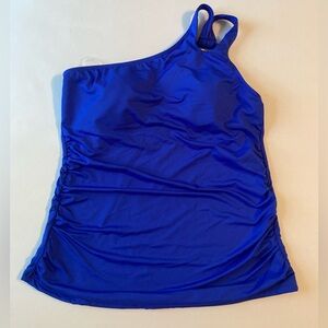 La Blanca‎ Island Goddess One
Shoulder Keyhole
Tankini Top - Sapphire